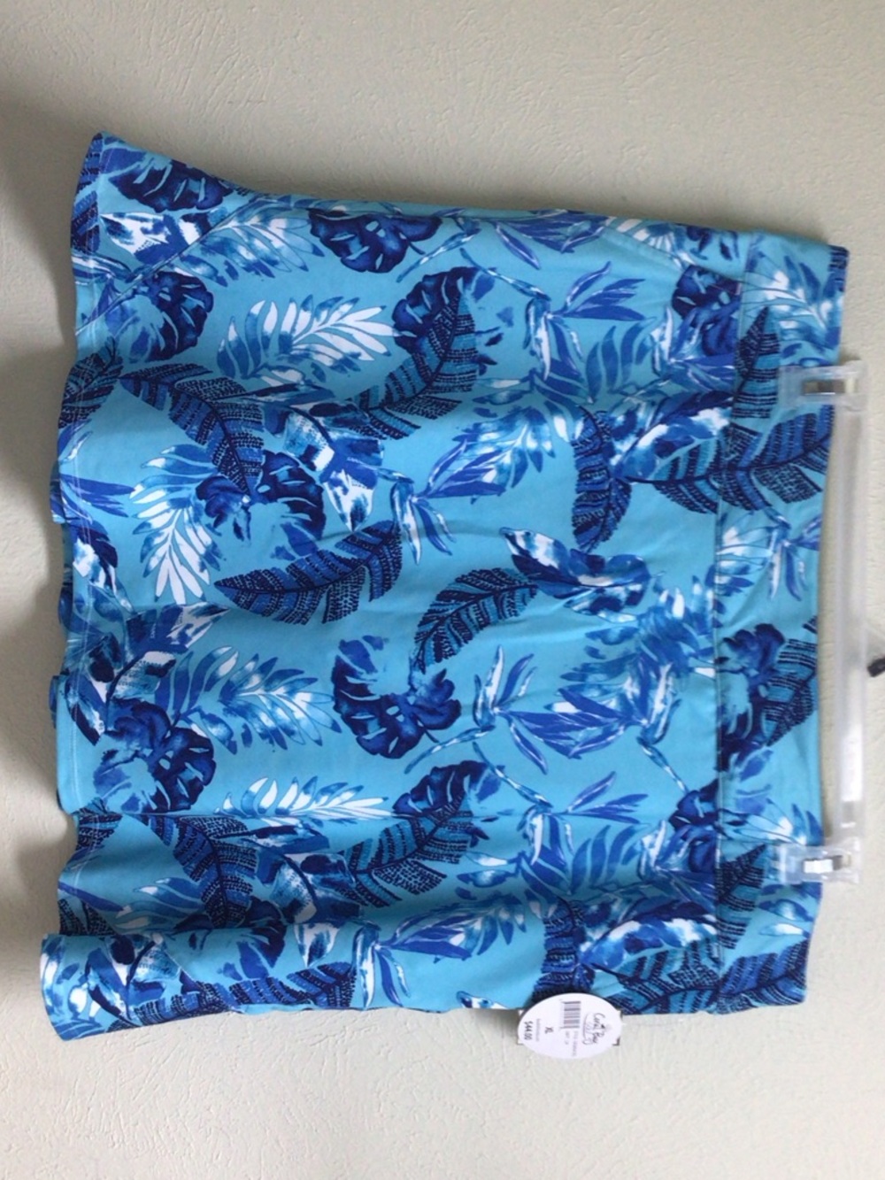Coral Bay Blue Tropical Print Skirt